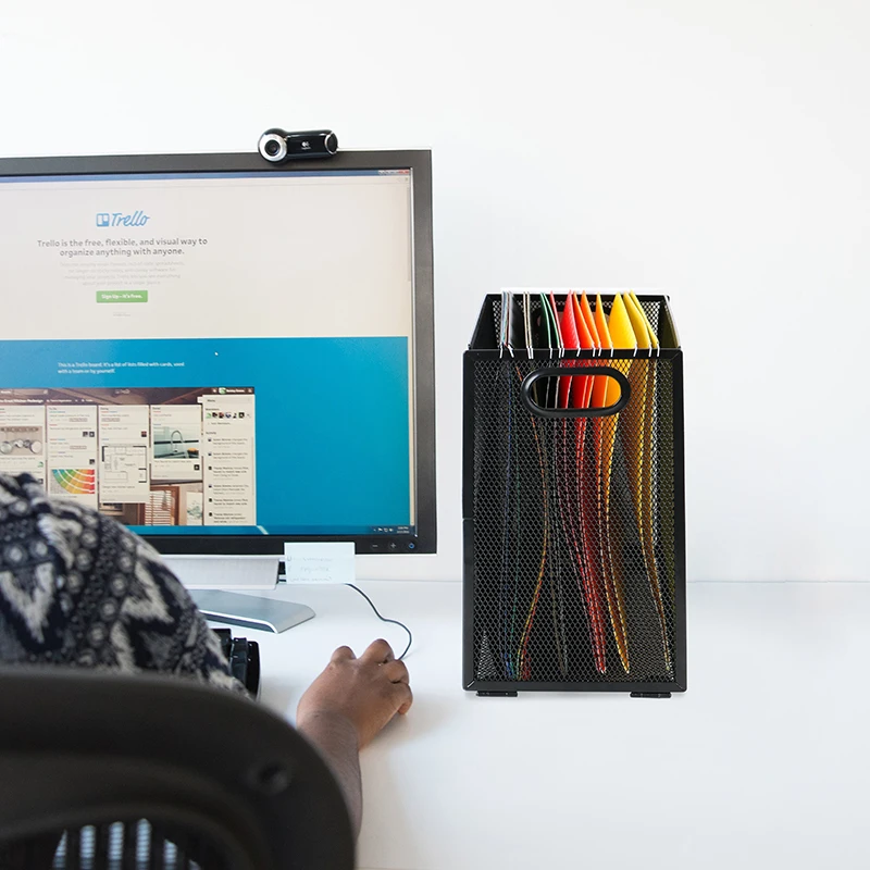 Сетчатый вертикальный держатель для файлов, Новый Съемный органайзер для документов и документов