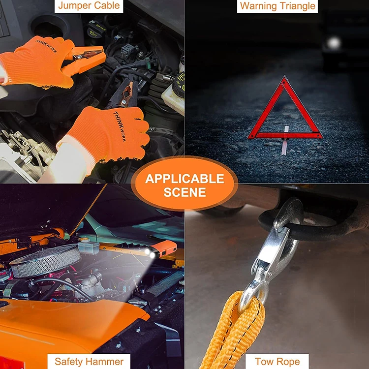 Car Safety Kit Bag Car Emergency Set Roadside Assistance Kit Car First