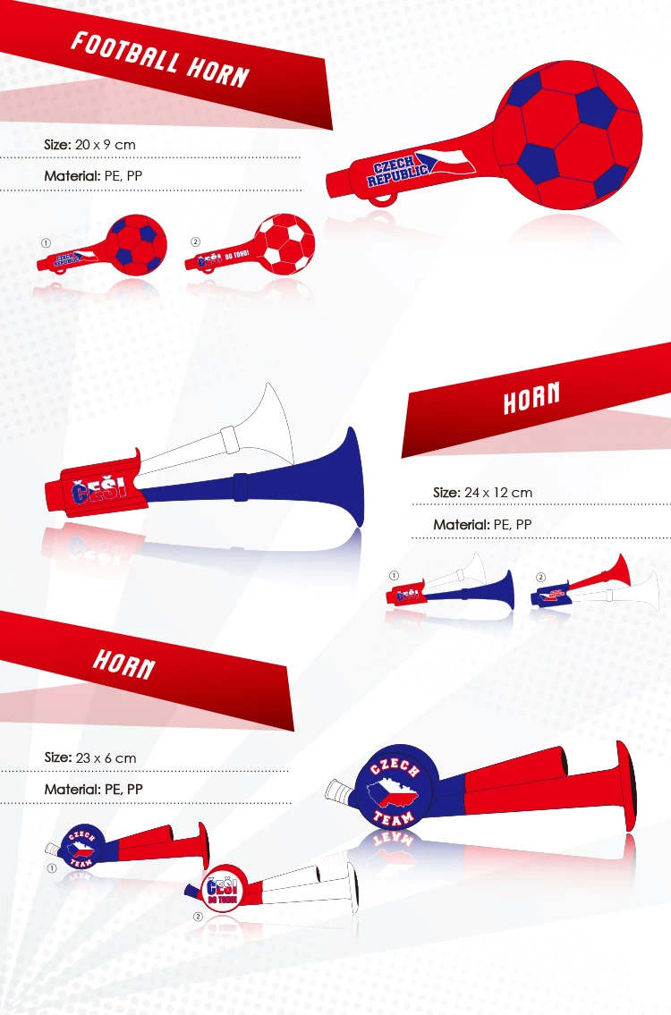 2022 Football Soccer Fan Noise Maker Stadium Horn Plastic Fans Air Horn