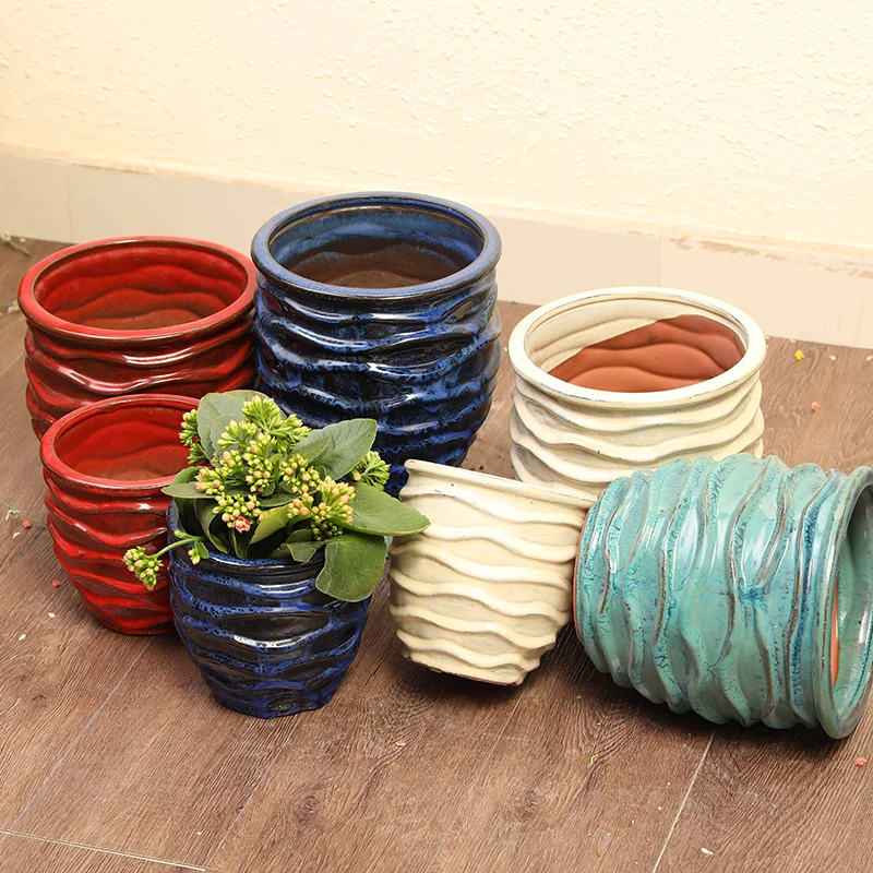 Высококачественные горшки, глазурованный большой цветочный горшок, керамическая керамика для inoor, уличные керамические горшки