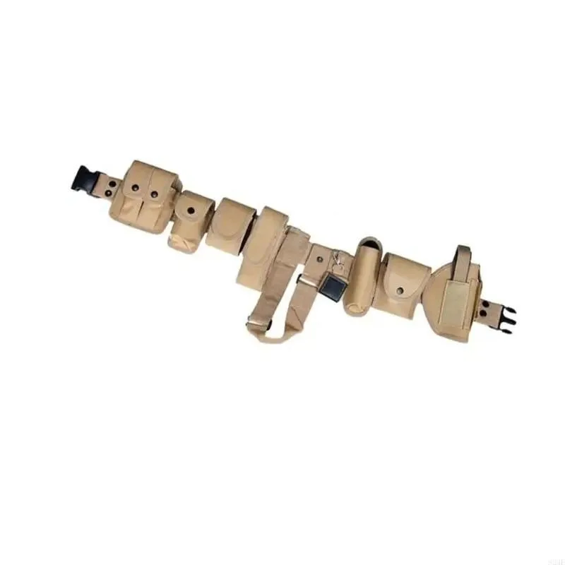 Nylon Utility Belt with Multiple Storage Pocket Fast Release Buckles Adjustable Hiking Camping Outdoor Sport Tactical Belt