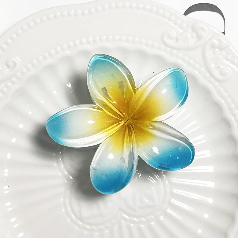 Модные женские пластиковые заколки-крабы для волос очаровательные маленькие заколки в форме цветка желе