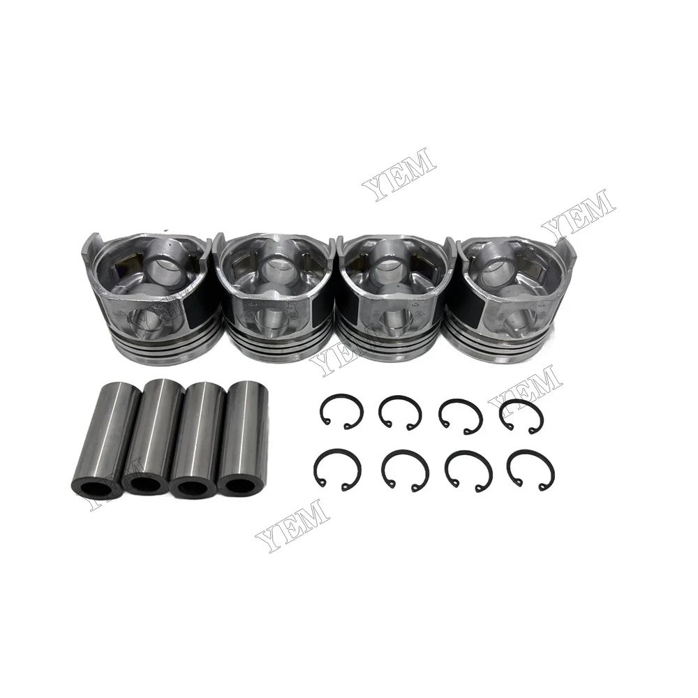 New Piston Kit & Rings STD for Kubota V1305 Engine 4 Cylinders 76mm 2