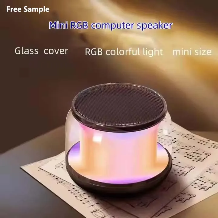BT 5.0 Speaker Subwoofer Portable Player RGB Light Speaker Waterproof USB Outdoor Speaker