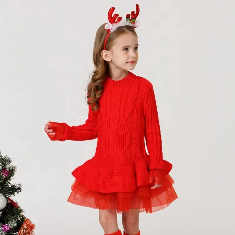 Alibaba.com: HENKO HKBTD0877 Kids Winter Clothing, A-Line Long Sleeve  Sweater Dress for Girls aged 3-8 years: Order in bulk with a convenient 7-day  sample lead time.
