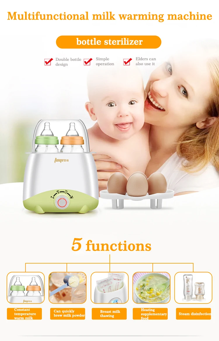 Baby Bottle Warmer Led Display Milk Formula Heat Food Electric Baby ...