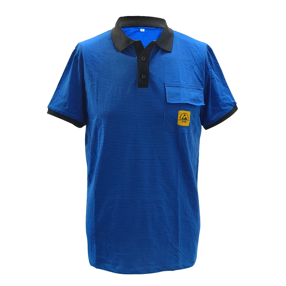 ALLESD Antistatic Cotton Comfortable Shirts ESD Polo T Shirt with Embroidery Logo SML-5XL