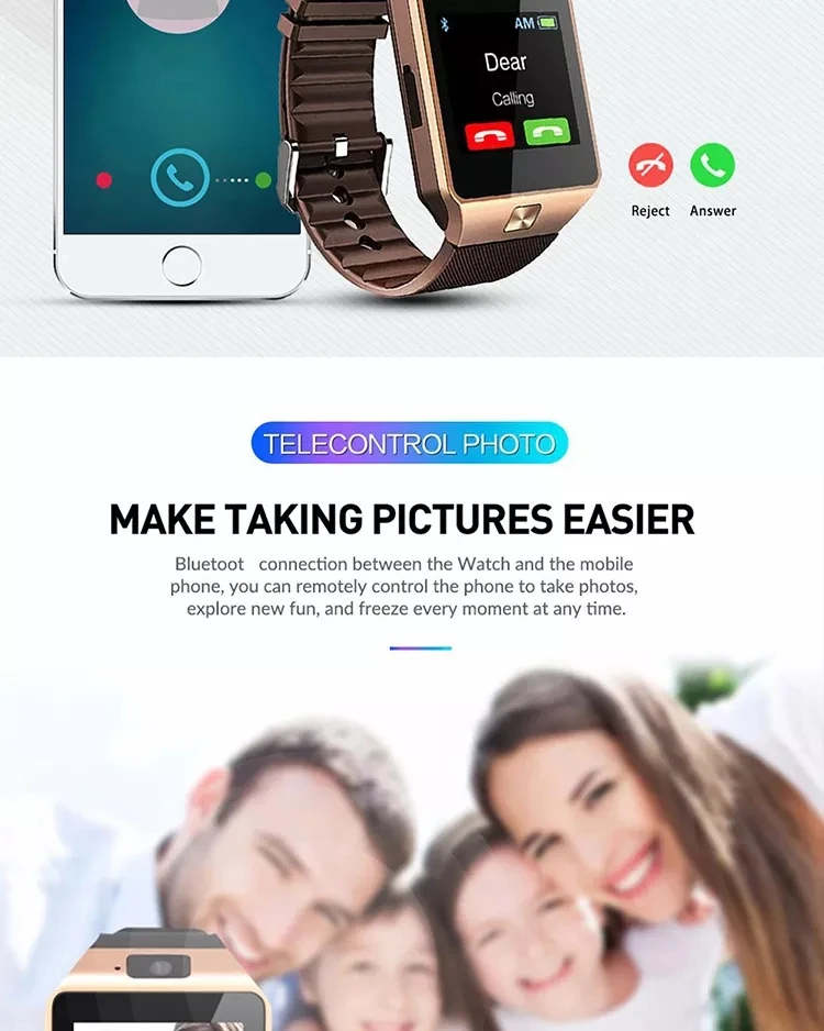 Reloj Inteligente Camera Sim Video Call Wifi Sports Tracking Dz09 Smart