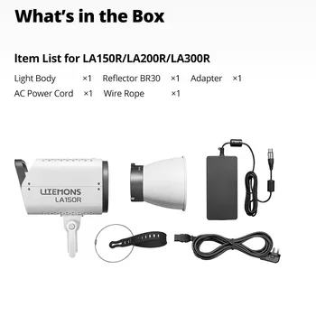 Godox LA150R LA200R LA300R RGB Full-color Video Light 2500-7500K LED COB Bowens Mount Photography Lighting App Control product image