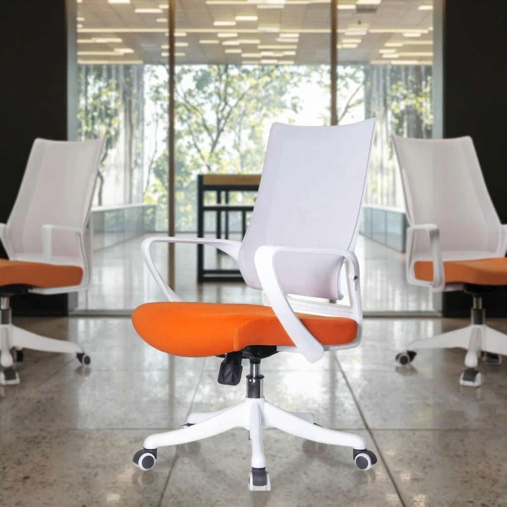 Modern Executive Classroom Office Conference Chairs Reinforced Metal Frame Breathable Mesh Back Height Adjustment Pneumatic 6