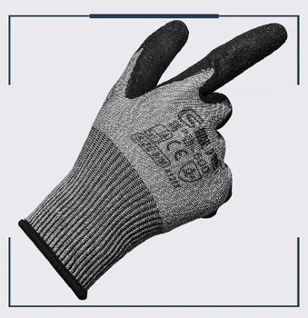 Latex Coated Palm Black Crinkle Finish Safety Working Gloves Latex Rubber Safety Hand Protective Gloves Guantes