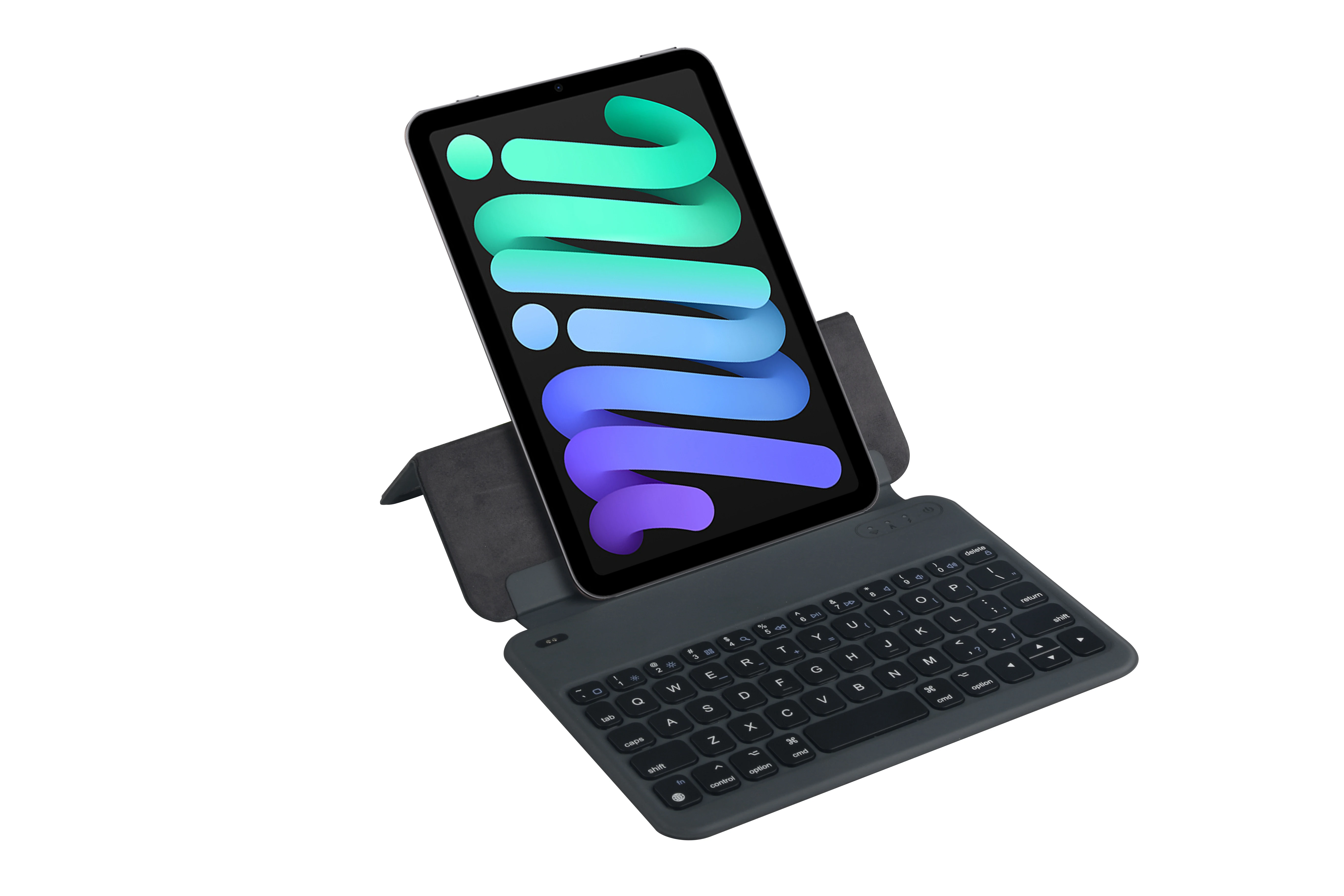 M6 Magic Keyboard Case for Ipad Mini 6 Foldable Cover Folding Magnet Case Ipad Tablet Keyboards Scissors French Russian Layout