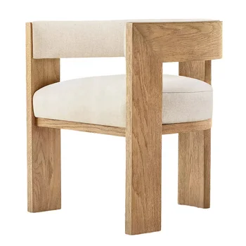 American RH style solid wood retro armchair restaurant coffee shop chair