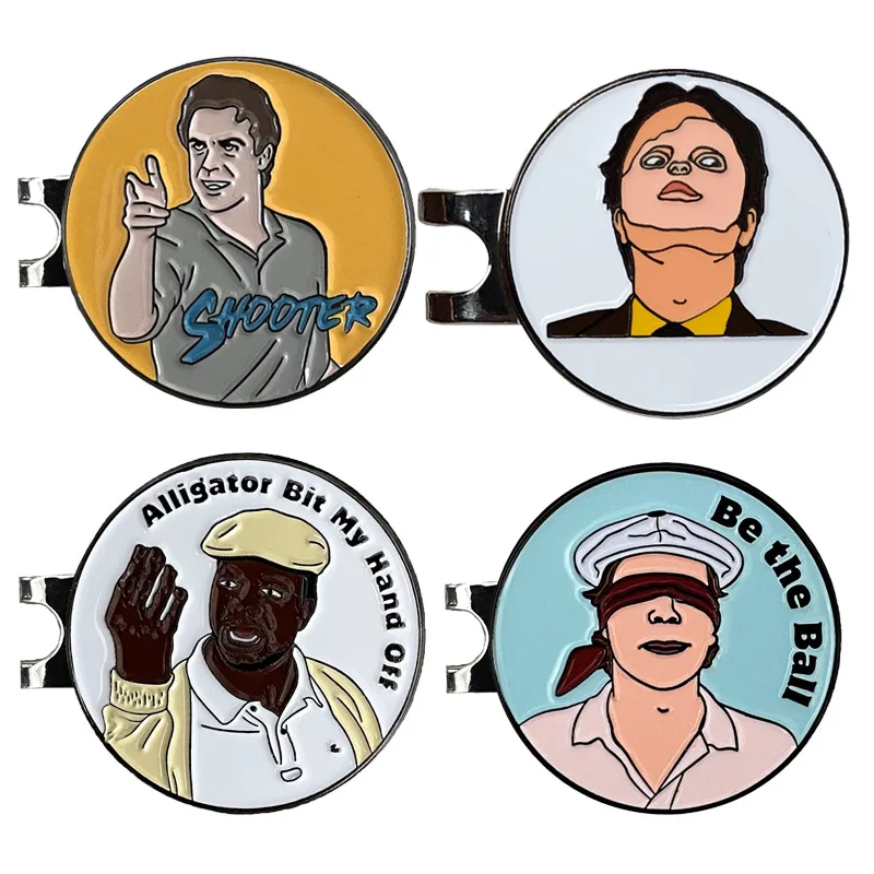 Custom Happy Gilmore Golf Ball Marker With Hat Clip Metal Soft