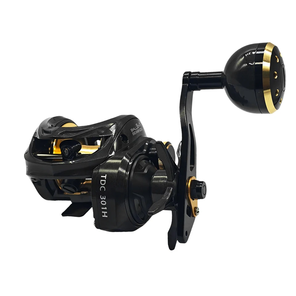 Moulinet Baitcasting En Métal - Rapport 7.2:1, Freinage 8 Kg - Bobine Longue Portée - Pour Pêche Eau Douce Et Salée - 7
