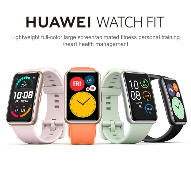 1.64 Vivid AMOLED Display Heart Rate Monitoring Sleeping Fitness Tracker All day SpO2 Monitoring Huawei Watch Fit Alibaba