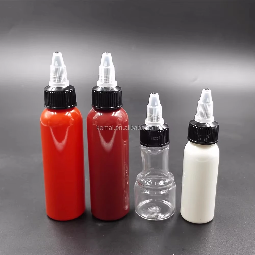 Customizable 120ml 150ml Clear PET Plastic Cylinder Sauce Squeeze Bottle With Leak Proof Pointed Spout Cap for Ketchup Honey manufacture
