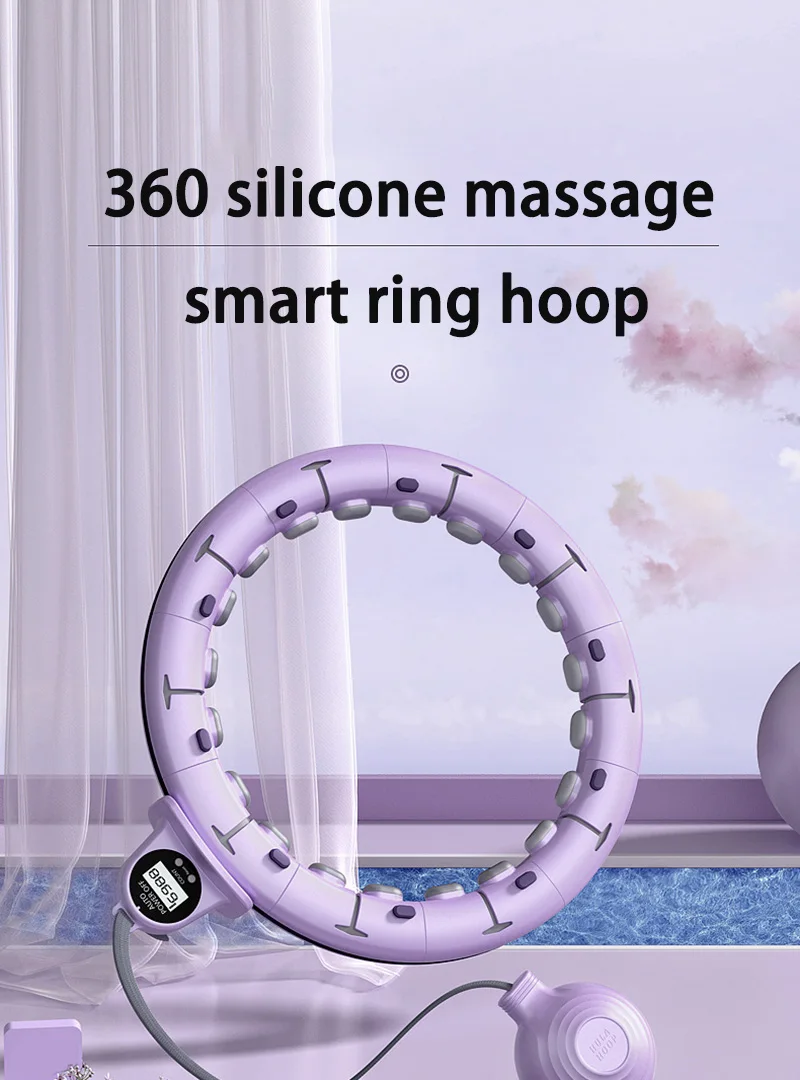 New Arrival 10-Section Smart Counting Number Exercise Hoop Fitness Massage Tool for Weight Loss Waist Circle Sport Hoop