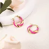 Oil dripping circle-rose red