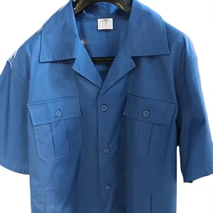 Cotton Anti-Static Waterproof Work Shirt Short Sleeve Lightweight Workwear for Factory Plumbers Mechanics Auto Repairmen