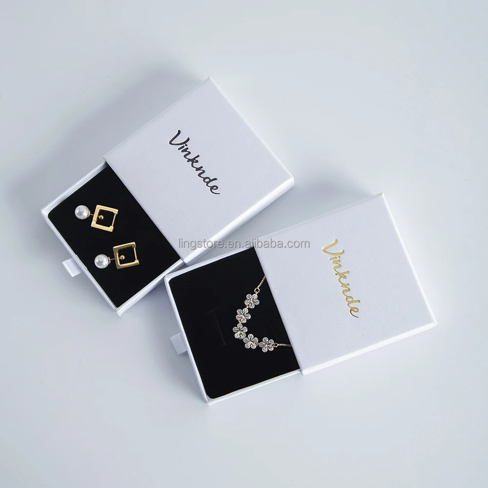 Beautiful Hot Stamping Logo Custom Cardboard Jewelry Gift Earrings ...