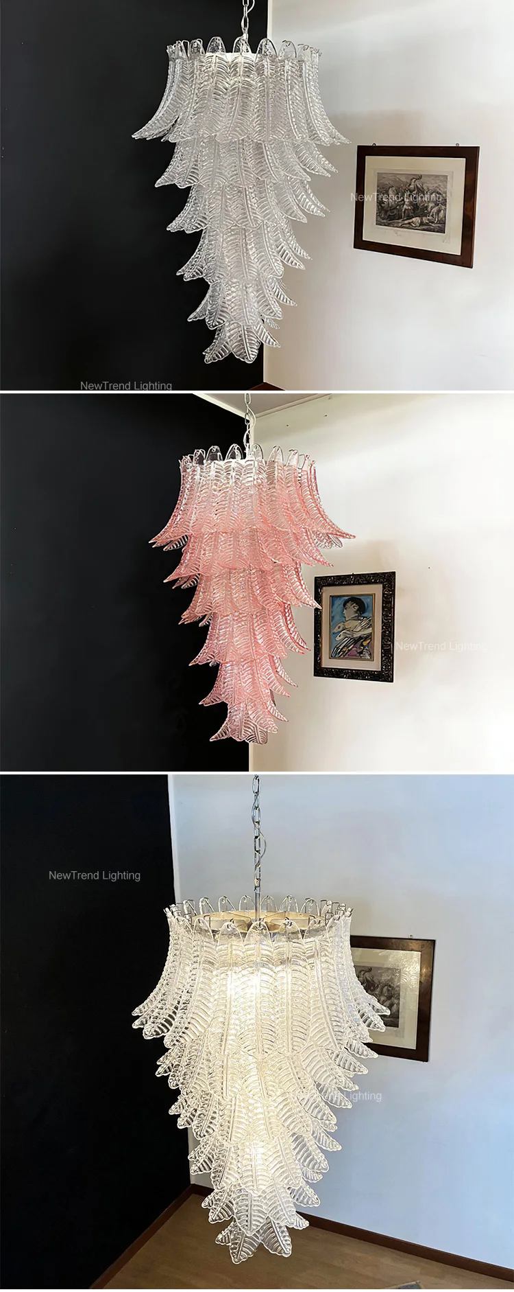 cpl 450 grand vintage italian murano glass chandelier  large luxury lustre lighting fixture for high ceiling hotel lobby  villa void-3