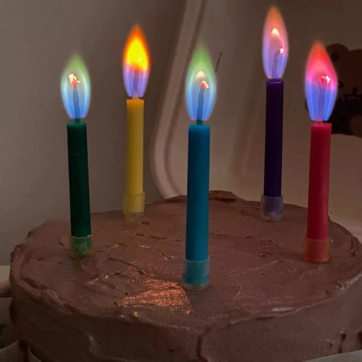 12 Candeline Arcobaleno Per Torta Di Compleanno Con Supporto: Pastello, 12cm, Colori Vivaci, Per Feste E Decorazioni