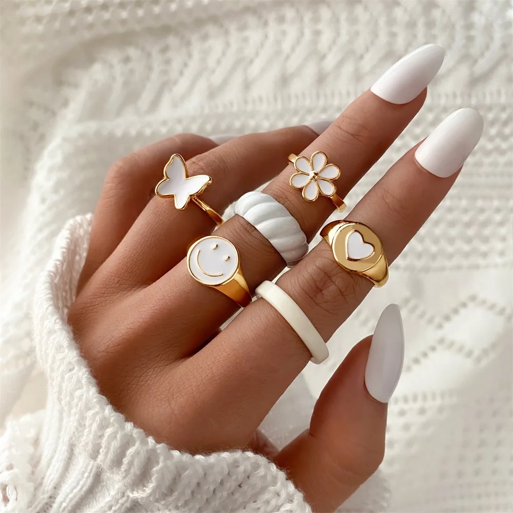 Shop Our Hot Selling Smile Flower Butterfly Heart Ring