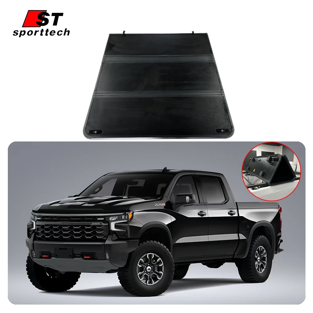 Hard Trifolding Pickup Truck Roller Lid Bed Covers For F150 Ranger Ram