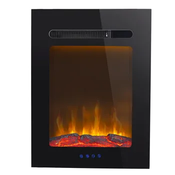 18\" Electric Fireplace with Remote Decorative Flame and Ventilation Household Remote Controlled Lighting Heater
