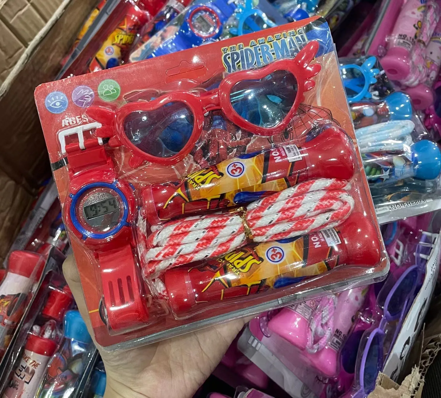 A Set Of Glasses And Watch For Children