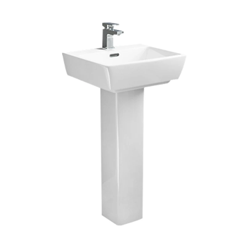 Various Specifications Wash Hand Basin Pedestal Free Standing Basin Lavatory Sink Ceramic Shampoo Rectangular New Wash Basin