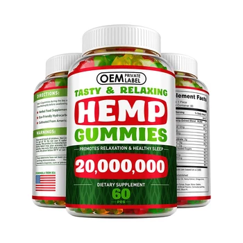 OEM/ODM Satisfying Supplement Good Mood Boost Happy Inflammation Calm Hemp Gummies for Stress Relief Relaxing