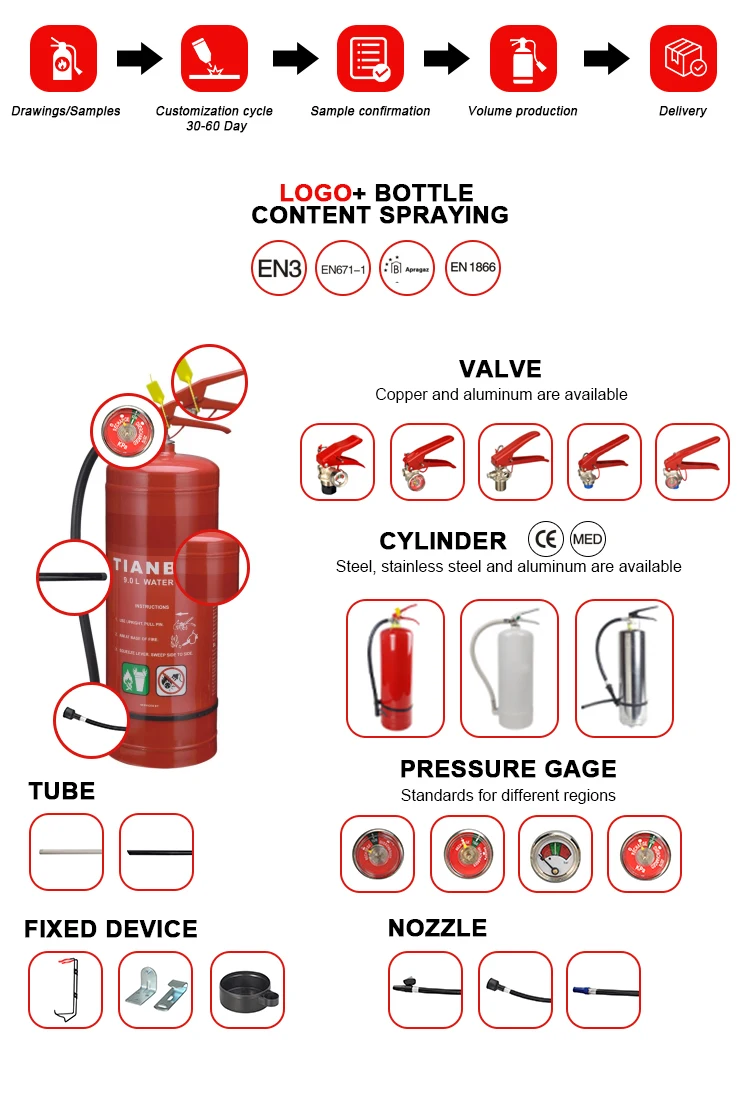 Fire Suppression Systems Clean Agent 6kg Abc Dry Powder Ceiling Mounted Hanging Automatic Fire 