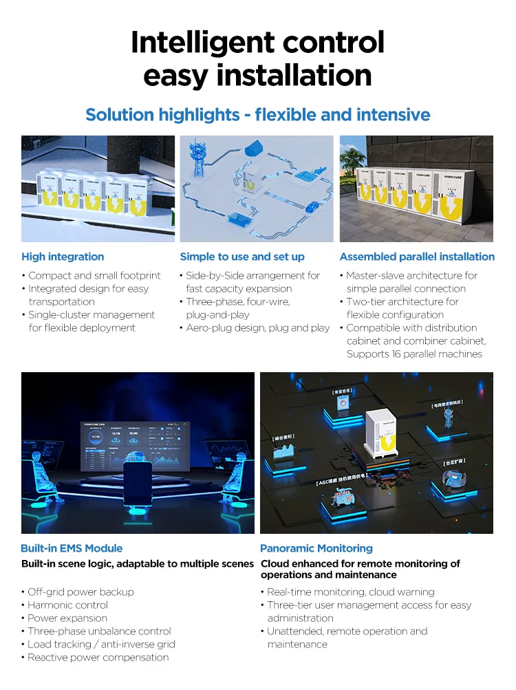 PISEN CUBE intelligent bms power station cabinet 232KWh industrial & commercial energy storage energy storage solar system