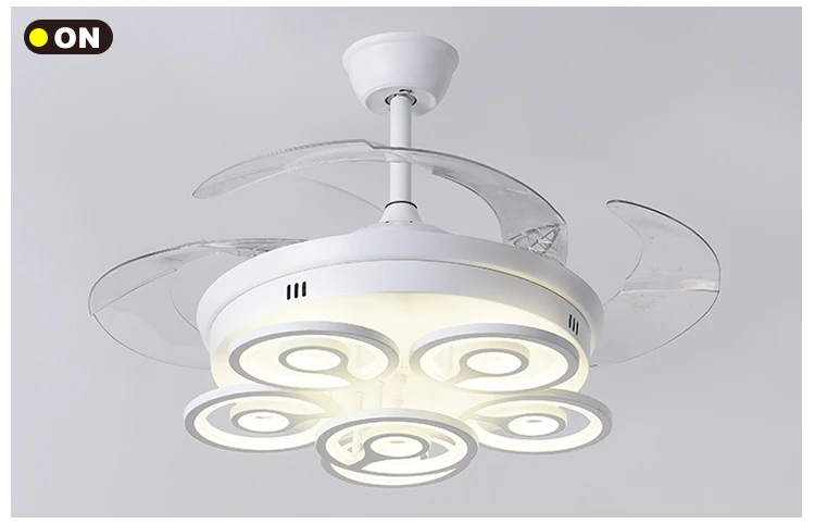 New style  indoor led ceiling fan with light decorative ceiling mounted fan light with remote led fan light