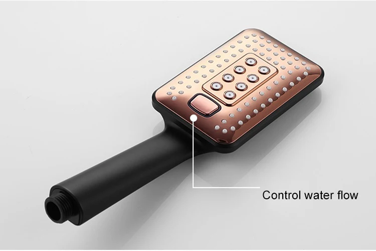 Juego de mezclador de ducha de lluvia fría y caliente de tres funciones para baño