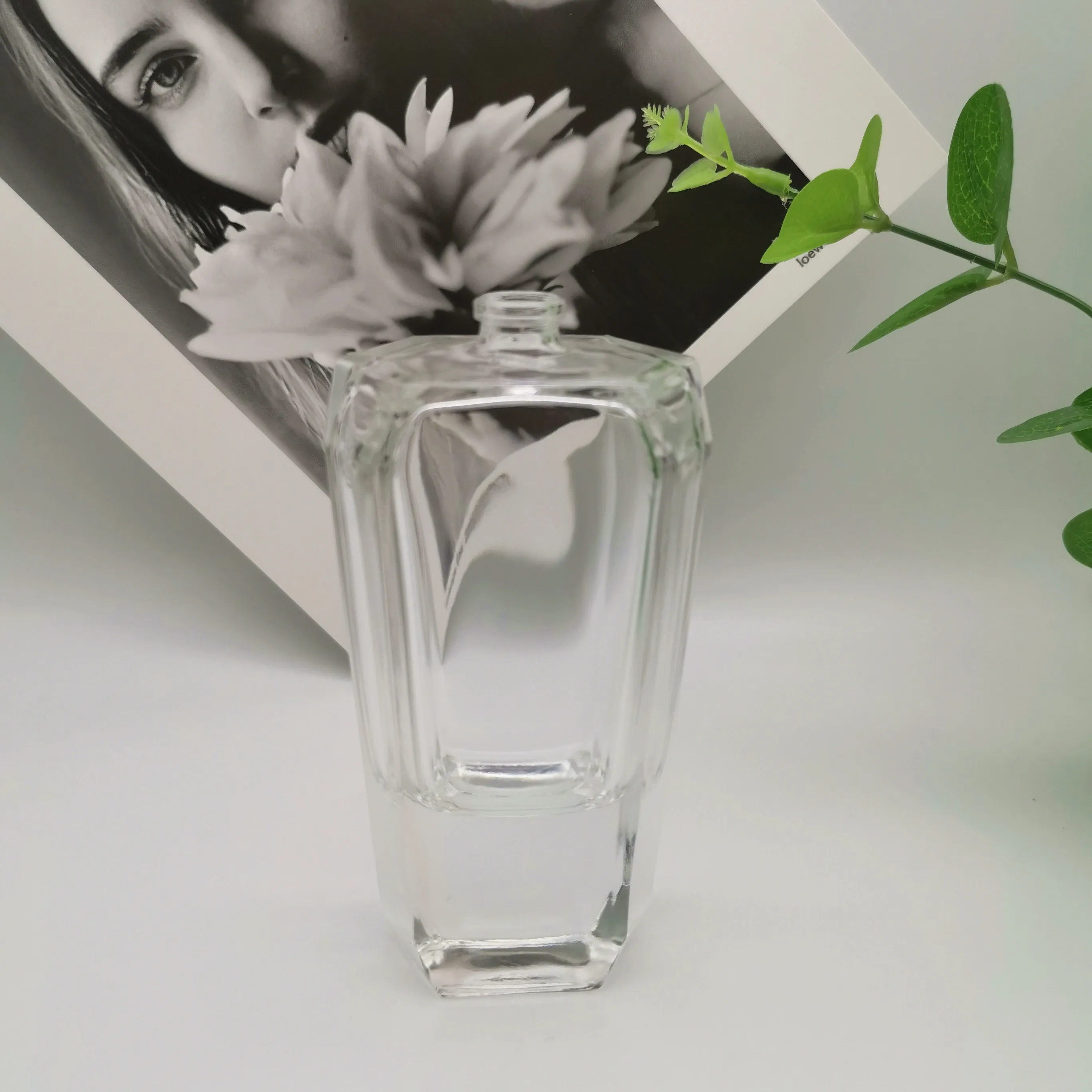 Flat Shoulder Clear Glass Perfume Spray Bottles 30ml 50ml 100ml