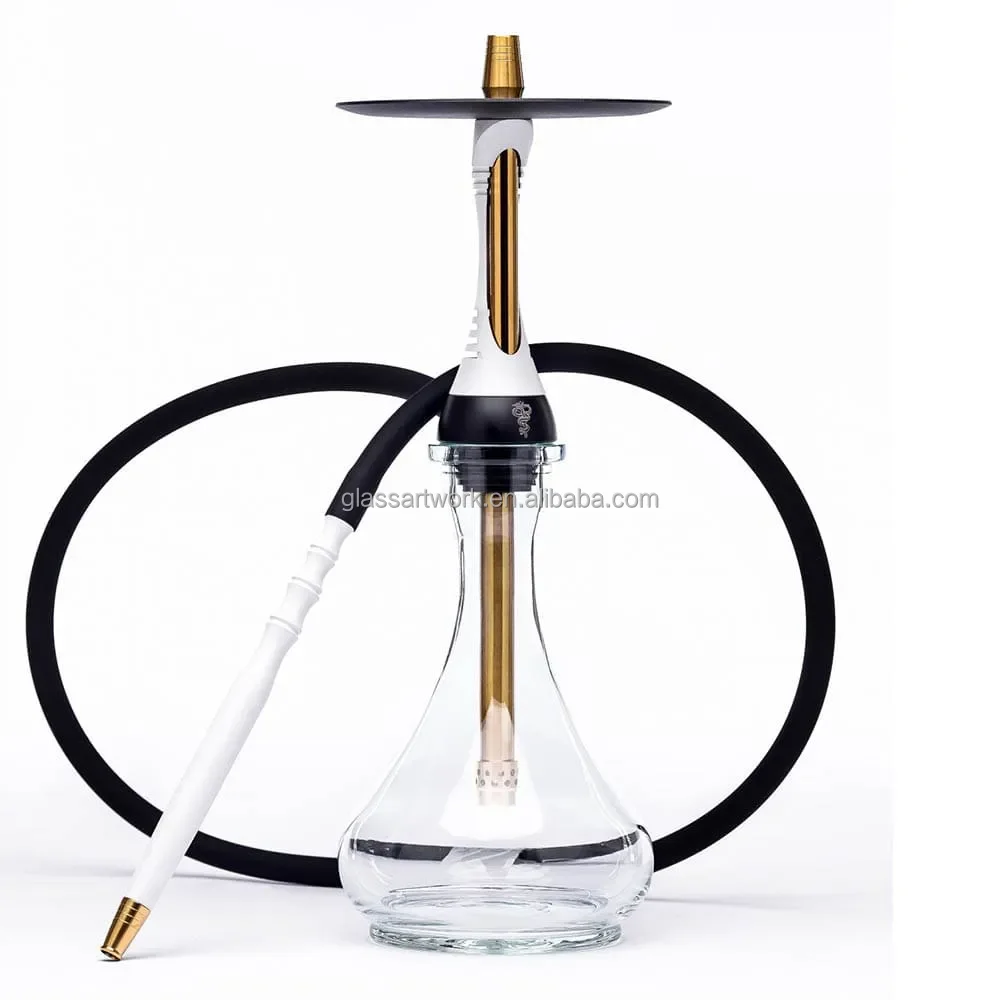 High Quality Gold Stainless Steel Hookah Shisha Modern Frosted Eco-Friendly 65cm Height Customizable Logo Wholesale in Germany