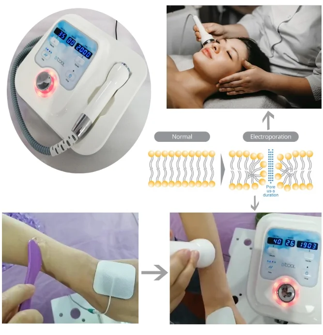 Newest portable Dcryo facial cooling and heating massager dcool electroporation machine for skin rejuvenation