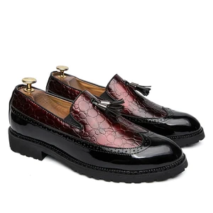 Men Formal Business Brogue Shoes Luxury Men's Dress Shoes Male Casual Leather Wedding Party Loafers Oxfords Men Office Shoes