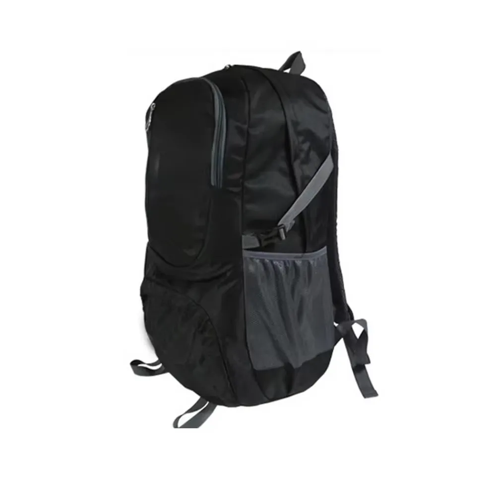 China Manufacture Waterproof Polyester Outdoor Sports Backpack Zipper Closure Arcuate Shoulder Strap 20-37L Capacity for Hiking