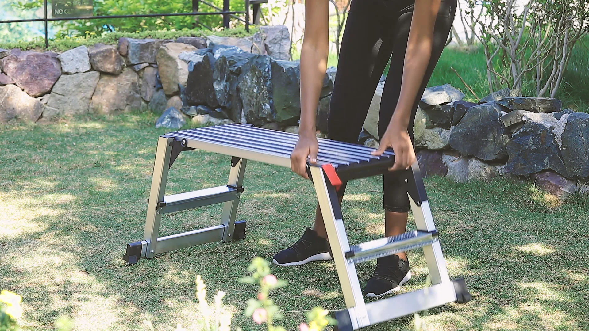 Aluminium Work Platform Step Ladder Car Wash Ladder Work Bench With