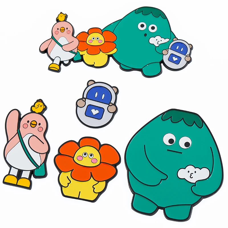 Maotong Factory Designer Cartoon Colorful Custom Metal Fridge Magnet Set Wholesale Zinc Alloy Custom Metal Fridge Magnet