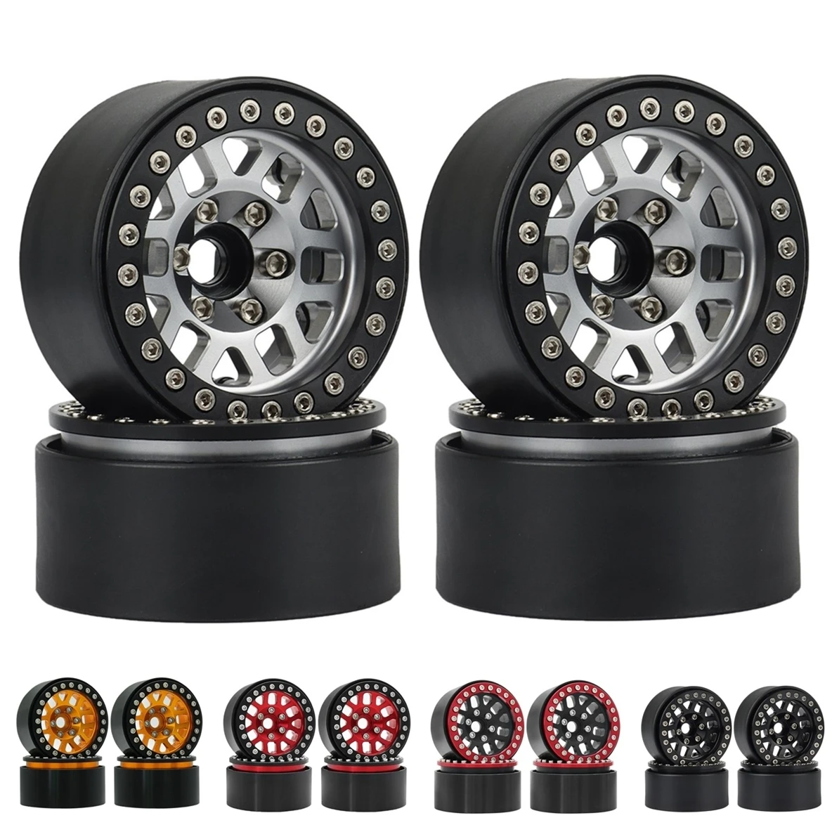 Rccrawler Rim Cover 4pcs Metal 1.9
