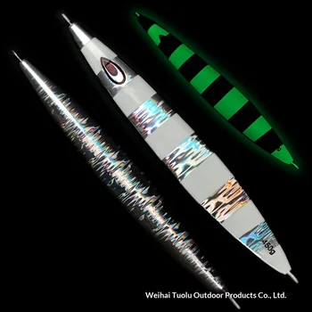 270g 350g 450g Deep-Sea Boat Fishing Heavy-Weight Luminous Fast-Sinking Slow-Rolling Metal Artificial Hard Bait Tuna Eel – Metal Jig – view 4
