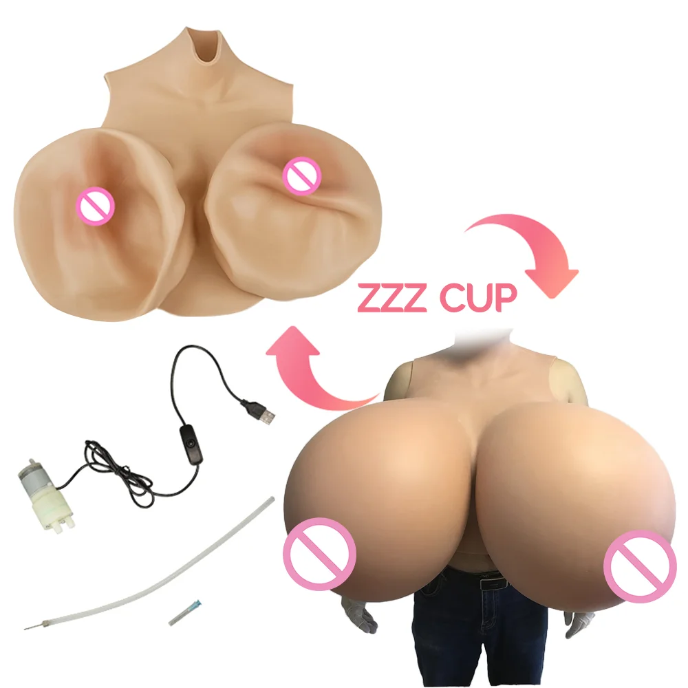 DIY ZZZ  Filling Breast Forms Inflatable False Silicone  Artificial Boobs Sexy Dolls for Cosplayer Transgender Gay LGBTQ+