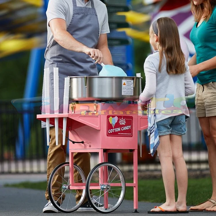 Commercial cotton candy sugar floss machine pink home cotton candyfloss sugar maker cotton candy machine