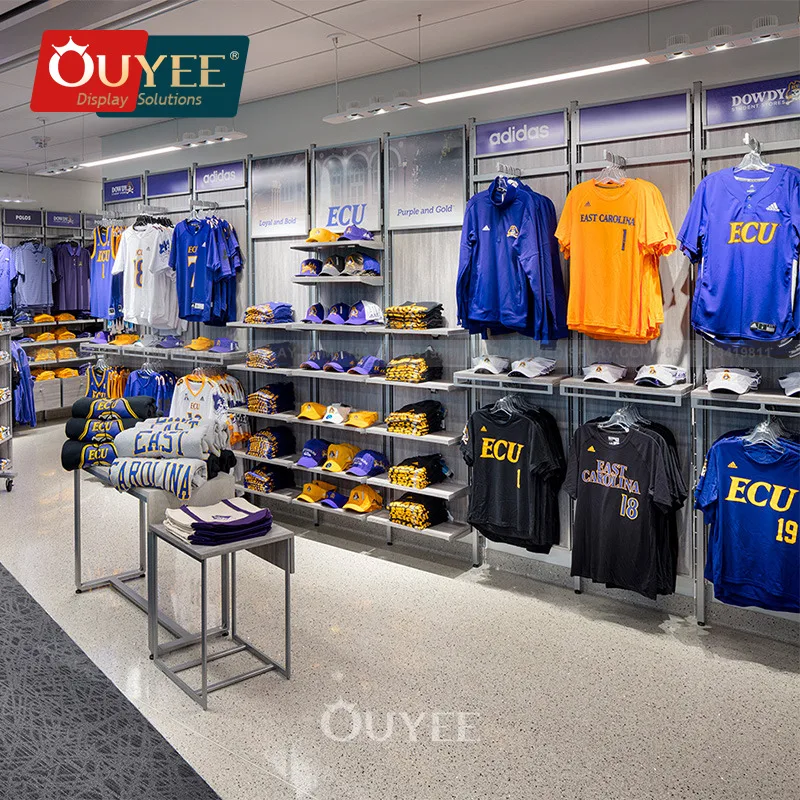 China Clothing Store Furniture Wholesale Sports Shop Interior Design Sport  Shoe Display Rack Sport Display Stand