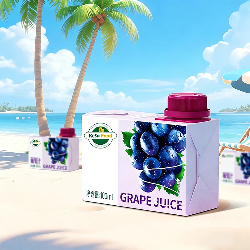 100ml グレープ ジュース ドリンク スイート フルーツ フレーバー飲料 24 パック 12 ヶ月の賞味期限